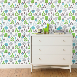 Child's room in wall paper